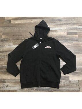 True Religion Mens XL Black Full Zip Hoodie Jacket New with $124 Tags